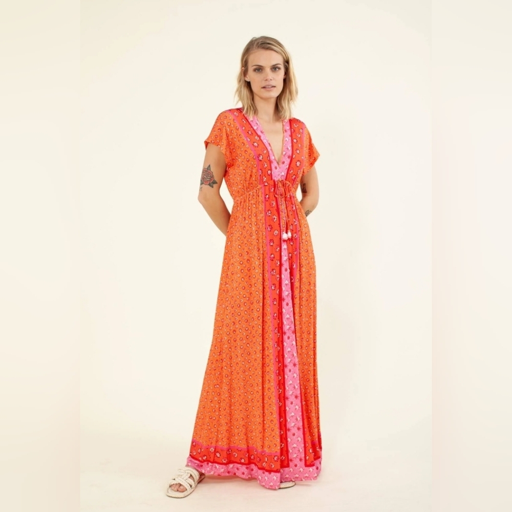 Hale Bob Dropped Sleeve Maxi Dress size M original price $408